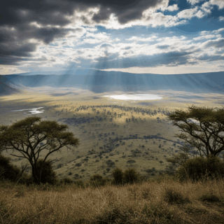 East Africa safari landscape at dawn