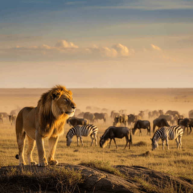 Wildlife and savanna in East Africa