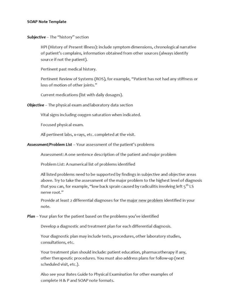 Soaps Intro Format A Tool for Clinical Precision - SOAP Notes for Clinical Rotations ...