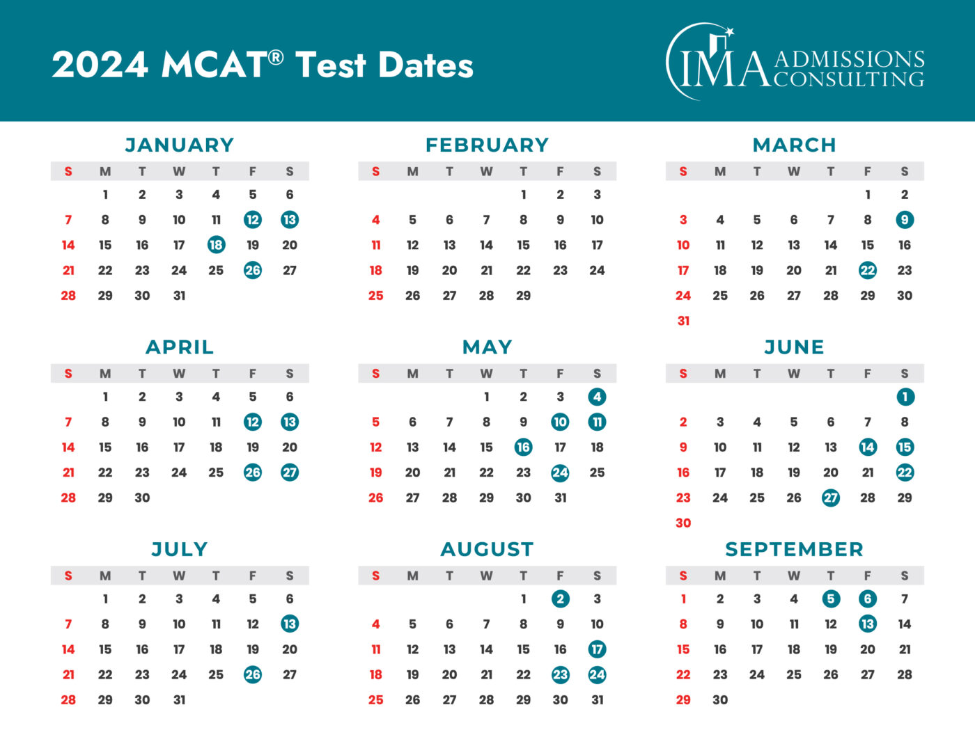 MCAT Test Dates 2024 and MCAT Score Release Dates 2024