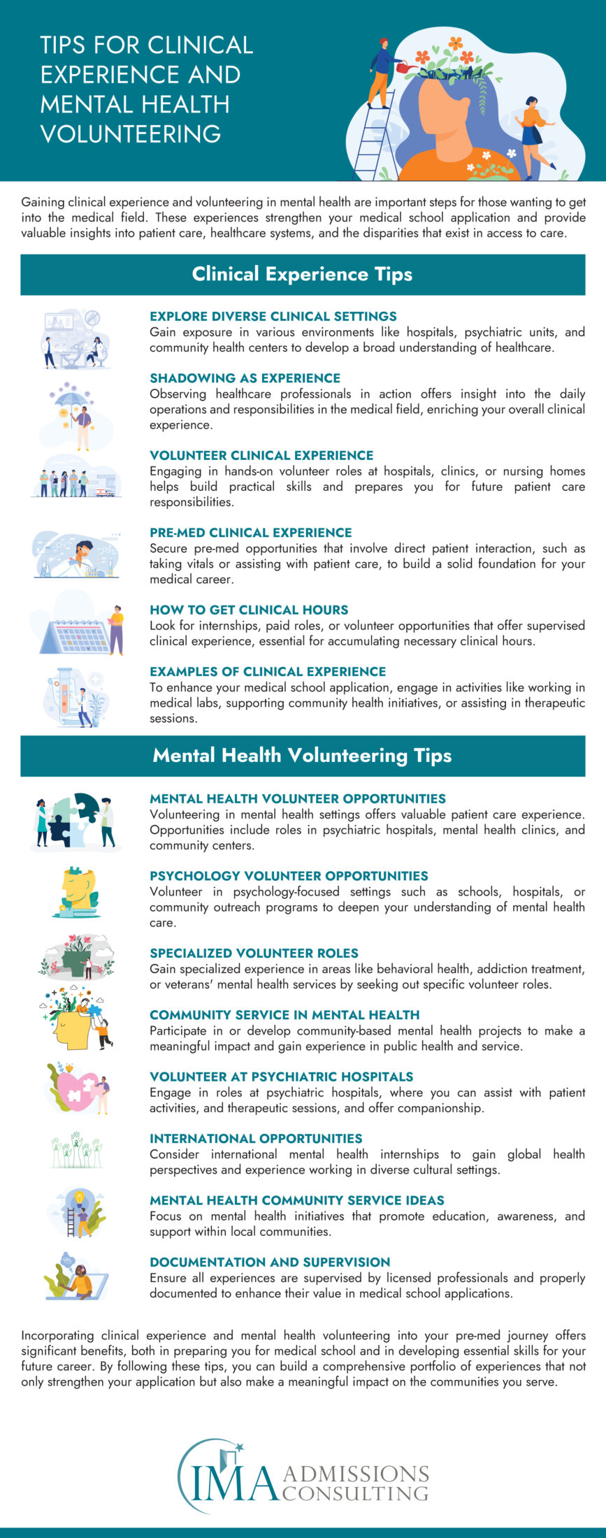 Tips for Clinical Experience and Mental Health Volunteering